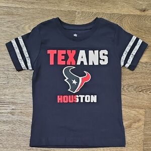 NFL Team Apparel Girls Texans Navy Graphic Tee Size S(6/6X)